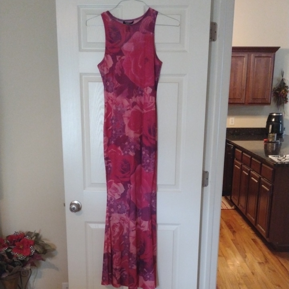 Floral Pink Sleeveless Dress